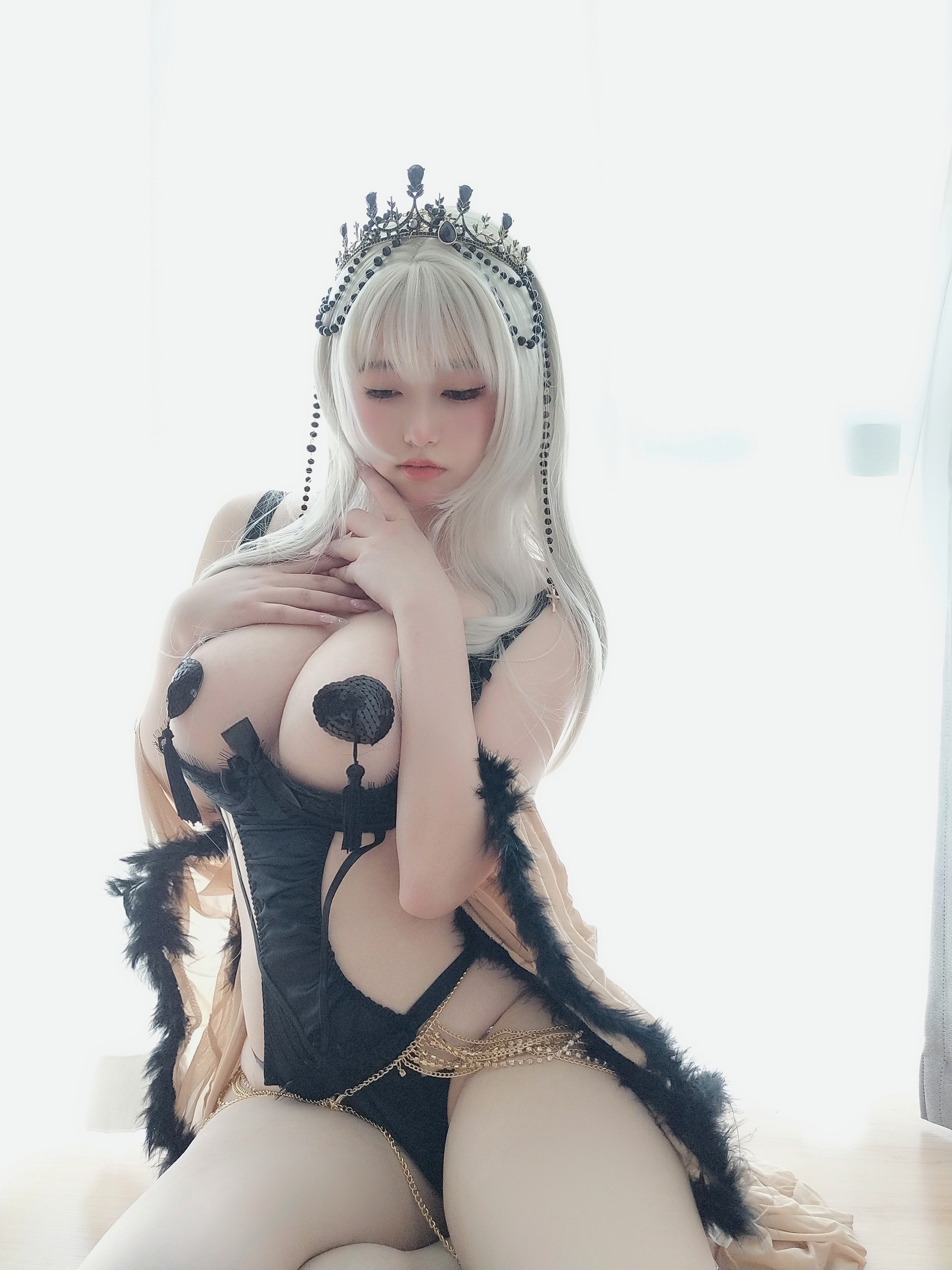 图片[1]-女主K – NO.001 黑双子[70P]-XikXak